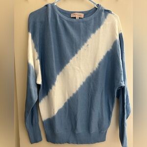 Blue and White Tie-Dye Sweater